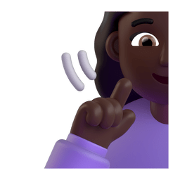 Deaf Woman: Dark Skin Tone Emoji Copy Paste ― 🧏🏿‍♀ - microsoft-teams-gifs