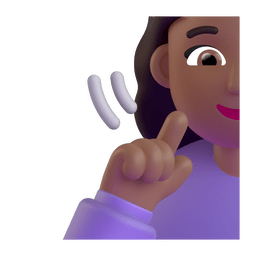 Deaf Woman: Medium-dark Skin Tone Emoji Copy Paste ― 🧏🏾‍♀ - microsoft-teams-gifs