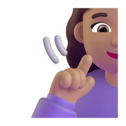 Deaf Woman: Medium Skin Tone Emoji Copy Paste ― 🧏🏽‍♀ - microsoft-teams-gifs