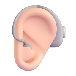 Ear With Hearing Aid: Light Skin Tone Emoji Copy Paste ― 🦻🏻 - microsoft-teams-gifs