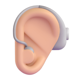 Ear With Hearing Aid: Medium-light Skin Tone Emoji Copy Paste ― 🦻🏼 - microsoft-teams-gifs