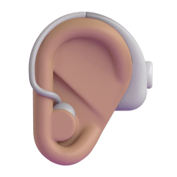 Ear With Hearing Aid: Medium Skin Tone Emoji Copy Paste ― 🦻🏽 - microsoft-teams-gifs