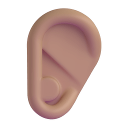 Ear: Medium Skin Tone Emoji Copy Paste ― 👂🏽 - microsoft-teams-gifs