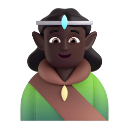 Elf: Dark Skin Tone Emoji Copy Paste ― 🧝🏿 - microsoft-teams-gifs