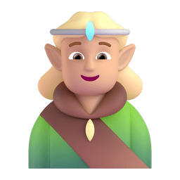 Elf: Medium-light Skin Tone Emoji Copy Paste ― 🧝🏼 - microsoft-teams-gifs