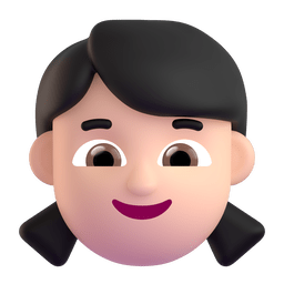 Girl: Light Skin Tone Emoji Copy Paste ― 👧🏻 - microsoft-teams-gifs