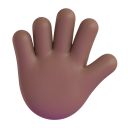 Hand With Fingers Splayed: Medium-dark Skin Tone Emoji Copy Paste ― 🖐🏾 - microsoft-teams-gifs