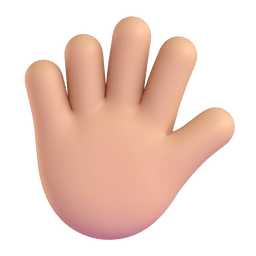 Hand With Fingers Splayed: Medium-light Skin Tone Emoji Copy Paste ― 🖐🏼 - microsoft-teams-gifs