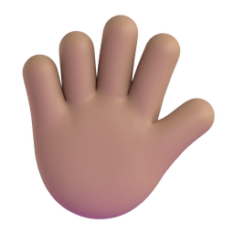 Hand With Fingers Splayed: Medium Skin Tone Emoji Copy Paste ― 🖐🏽 - microsoft-teams-gifs