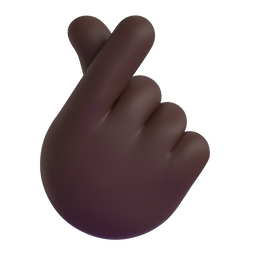 Hand With Index Finger And Thumb Crossed: Dark Skin Tone Emoji Copy Paste ― 🫰🏿 - microsoft-teams-gifs