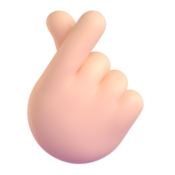 Hand With Index Finger And Thumb Crossed: Light Skin Tone Emoji Copy Paste ― 🫰🏻 - microsoft-teams-gifs