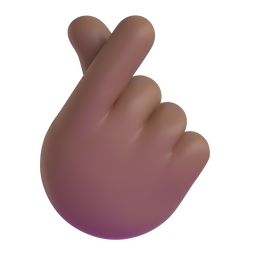 Hand With Index Finger And Thumb Crossed: Medium-dark Skin Tone Emoji Copy Paste ― 🫰🏾 - microsoft-teams-gifs