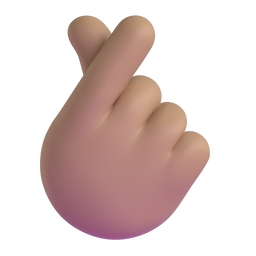 Hand With Index Finger And Thumb Crossed: Medium Skin Tone Emoji Copy Paste ― 🫰🏽 - microsoft-teams-gifs