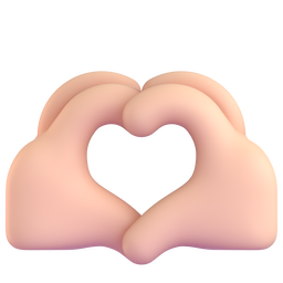 Heart Hands: Light Skin Tone Emoji Copy Paste ― 🫶🏻 - microsoft-teams-gifs