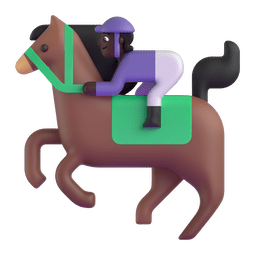 Horse Racing: Dark Skin Tone Emoji Copy Paste ― 🏇🏿 - microsoft-teams-gifs