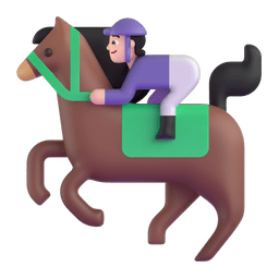 Horse Racing: Light Skin Tone Emoji Copy Paste ― 🏇🏻 - microsoft-teams-gifs