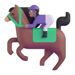 Horse Racing: Medium Skin Tone Emoji Copy Paste ― 🏇🏽 - microsoft-teams-gifs