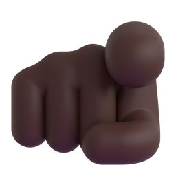 Index Pointing At The Viewer: Dark Skin Tone Emoji Copy Paste ― 🫵🏿 - microsoft-teams-gifs