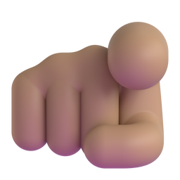 Index Pointing At The Viewer: Medium Skin Tone Emoji Copy Paste ― 🫵🏽 - microsoft-teams-gifs