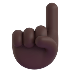 Index Pointing Up: Dark Skin Tone Emoji Copy Paste ― ☝🏿 - microsoft-teams-gifs