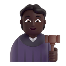 Judge: Dark Skin Tone Emoji Copy Paste ― 🧑🏿‍⚖ - microsoft-teams-gifs