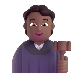 Judge: Medium-dark Skin Tone Emoji Copy Paste ― 🧑🏾‍⚖ - microsoft-teams-gifs