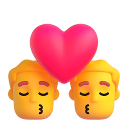 Kiss: Man, Man Emoji Copy Paste ― 👨‍❤️‍💋‍👨 - microsoft-teams-gifs