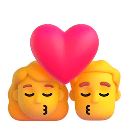 Kiss: Woman, Man Emoji Copy Paste ― 👩‍❤️‍💋‍👨 - microsoft-teams-gifs
