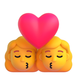 Kiss: Woman, Woman Emoji Copy Paste ― 👩‍❤️‍💋‍👩 - microsoft-teams-gifs