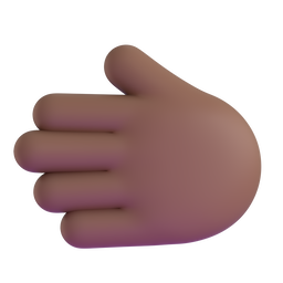 Leftwards Hand: Medium-dark Skin Tone Emoji Copy Paste ― 🫲🏾 - microsoft-teams-gifs