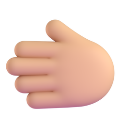 Leftwards Hand: Medium-light Skin Tone Emoji Copy Paste ― 🫲🏼 - microsoft-teams-gifs