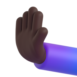 Leftwards Pushing Hand: Dark Skin Tone Emoji Copy Paste ― 🫷🏿 - microsoft-teams-gifs