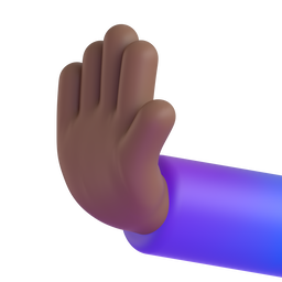 Leftwards Pushing Hand: Medium-dark Skin Tone Emoji Copy Paste ― 🫷🏾 - microsoft-teams-gifs