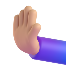 Leftwards Pushing Hand: Medium-light Skin Tone Emoji Copy Paste ― 🫷🏼 - microsoft-teams-gifs