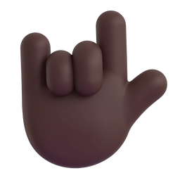 Love-you Gesture: Dark Skin Tone Emoji Copy Paste ― 🤟🏿 - microsoft-teams-gifs