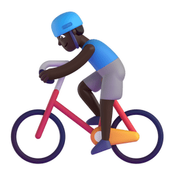 Man Biking: Dark Skin Tone Emoji Copy Paste ― 🚴🏿‍♂ - microsoft-teams-gifs