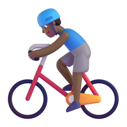 Man Biking: Medium-dark Skin Tone Emoji Copy Paste ― 🚴🏾‍♂ - microsoft-teams-gifs
