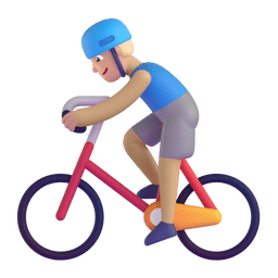 Man Biking: Medium-light Skin Tone Emoji Copy Paste ― 🚴🏼‍♂ - microsoft-teams-gifs