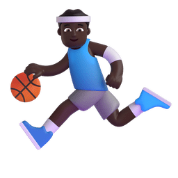 Man Bouncing Ball: Dark Skin Tone Emoji Copy Paste ― ⛹🏿‍♂ - microsoft-teams-gifs