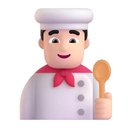 Man Cook: Light Skin Tone Emoji Copy Paste ― 👨🏻‍🍳 - microsoft-teams-gifs