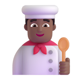 Man Cook: Medium-dark Skin Tone Emoji Copy Paste ― 👨🏾‍🍳 - microsoft-teams-gifs