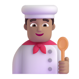 Man Cook: Medium Skin Tone Emoji Copy Paste ― 👨🏽‍🍳 - microsoft-teams-gifs