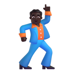 Man Dancing: Dark Skin Tone Emoji Copy Paste ― 🕺🏿 - microsoft-teams-gifs