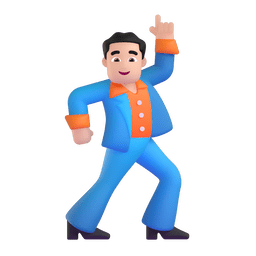 Man Dancing: Light Skin Tone Emoji Copy Paste ― 🕺🏻 - microsoft-teams-gifs