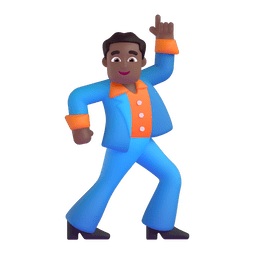 Man Dancing: Medium-dark Skin Tone Emoji Copy Paste ― 🕺🏾 - microsoft-teams-gifs