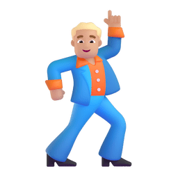 Man Dancing: Medium-light Skin Tone Emoji Copy Paste ― 🕺🏼 - microsoft-teams-gifs