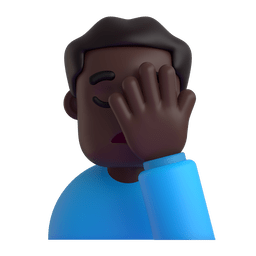 Man Facepalming: Dark Skin Tone Emoji Copy Paste ― 🤦🏿‍♂ - microsoft-teams-gifs