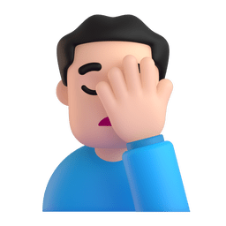 Man Facepalming: Light Skin Tone Emoji Copy Paste ― 🤦🏻‍♂ - microsoft-teams-gifs