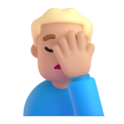 Man Facepalming: Medium-light Skin Tone Emoji Copy Paste ― 🤦🏼‍♂ - microsoft-teams-gifs