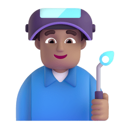 Man Factory Worker: Medium Skin Tone Emoji Copy Paste ― 👨🏽‍🏭 - microsoft-teams-gifs